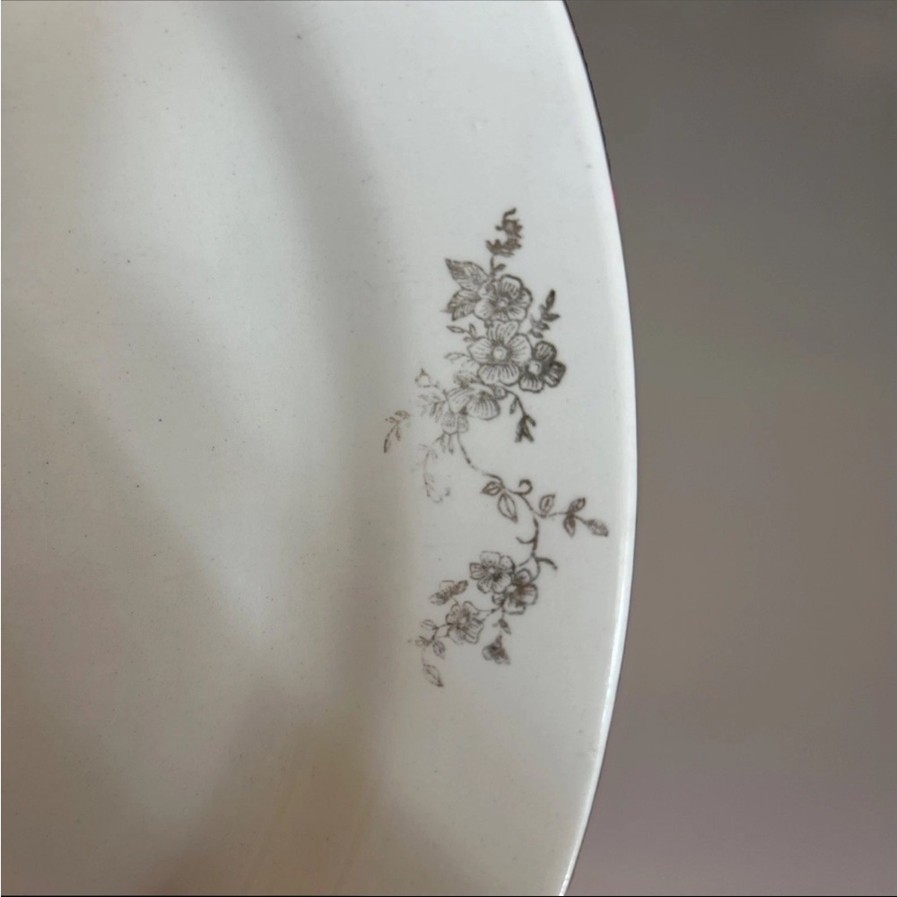 Antique Homer Laughlin Genesee Oval Platter 11.5" Gold Rose 1917 China Plate - Picture 4 of 7